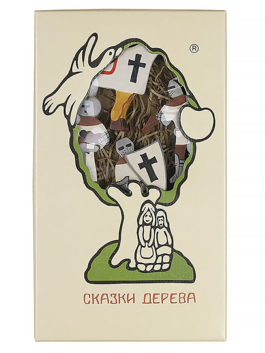Фотография Фигурки для игры "Крестоносцы" (рыцари) (5 кретоноцев + конь)  Мастеркая "Сказки Дерева"
