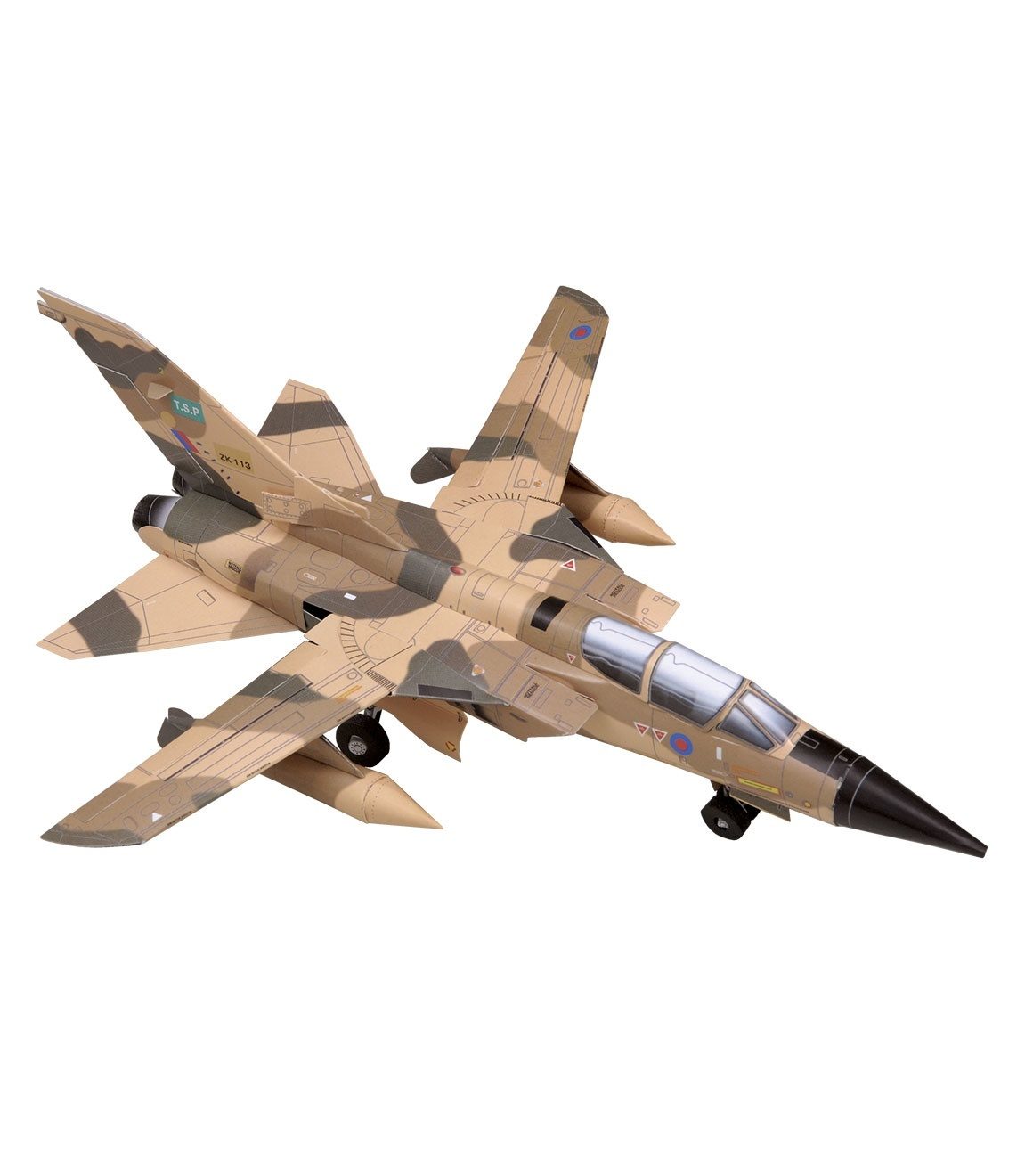 Фото - Сборная модель из картона. Серия: Авиация. Масштаб 1/72. Истребитель "Tornado" (песочный)