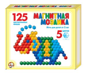 Фото Магнитная мозаика 5 цветов (125 элементов)