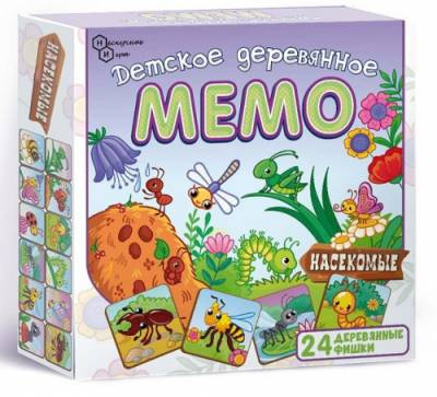 Фото игрушки Детское деревянное Мемо "Насекомые"