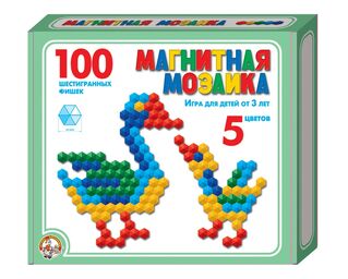 Фото Магнитная мозаика 5 цветов (100 элементов)