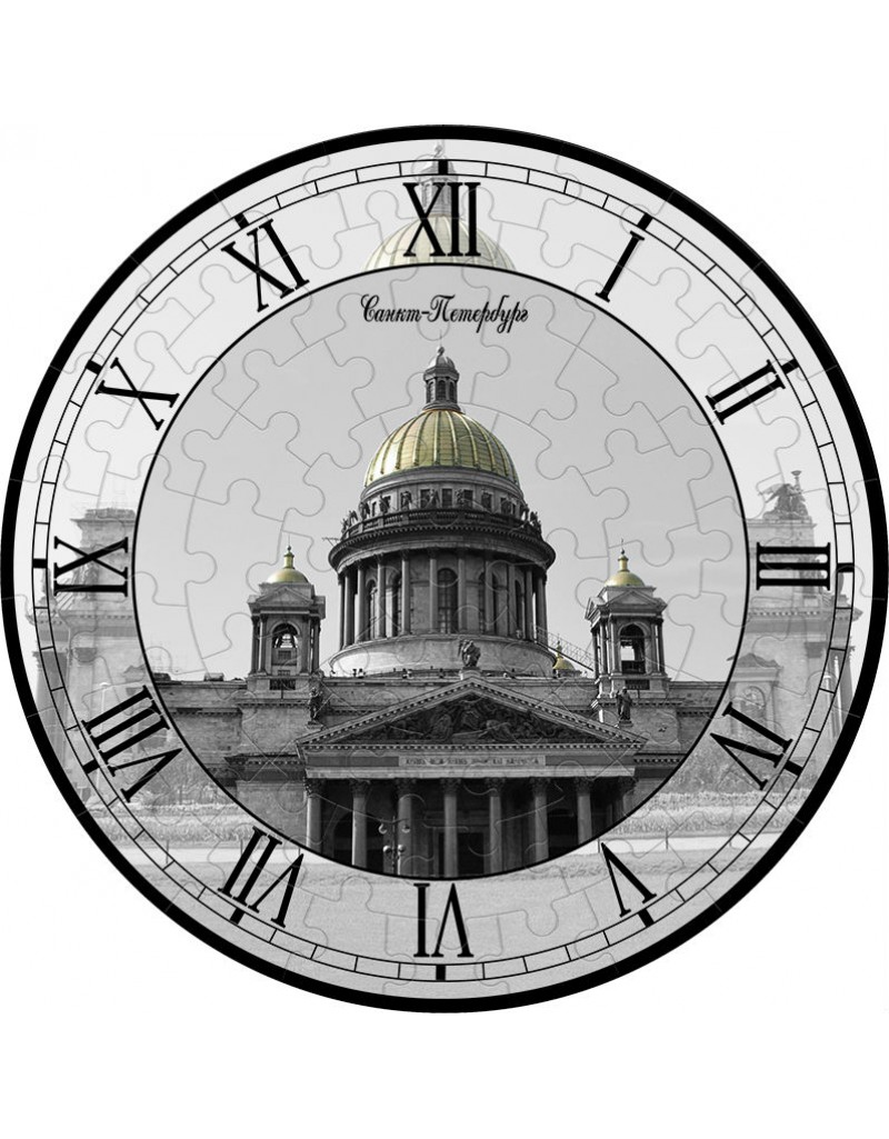 Фото - Сборная пазл-игрушка Часы "Исаакиевский собор" с часовым механизмом