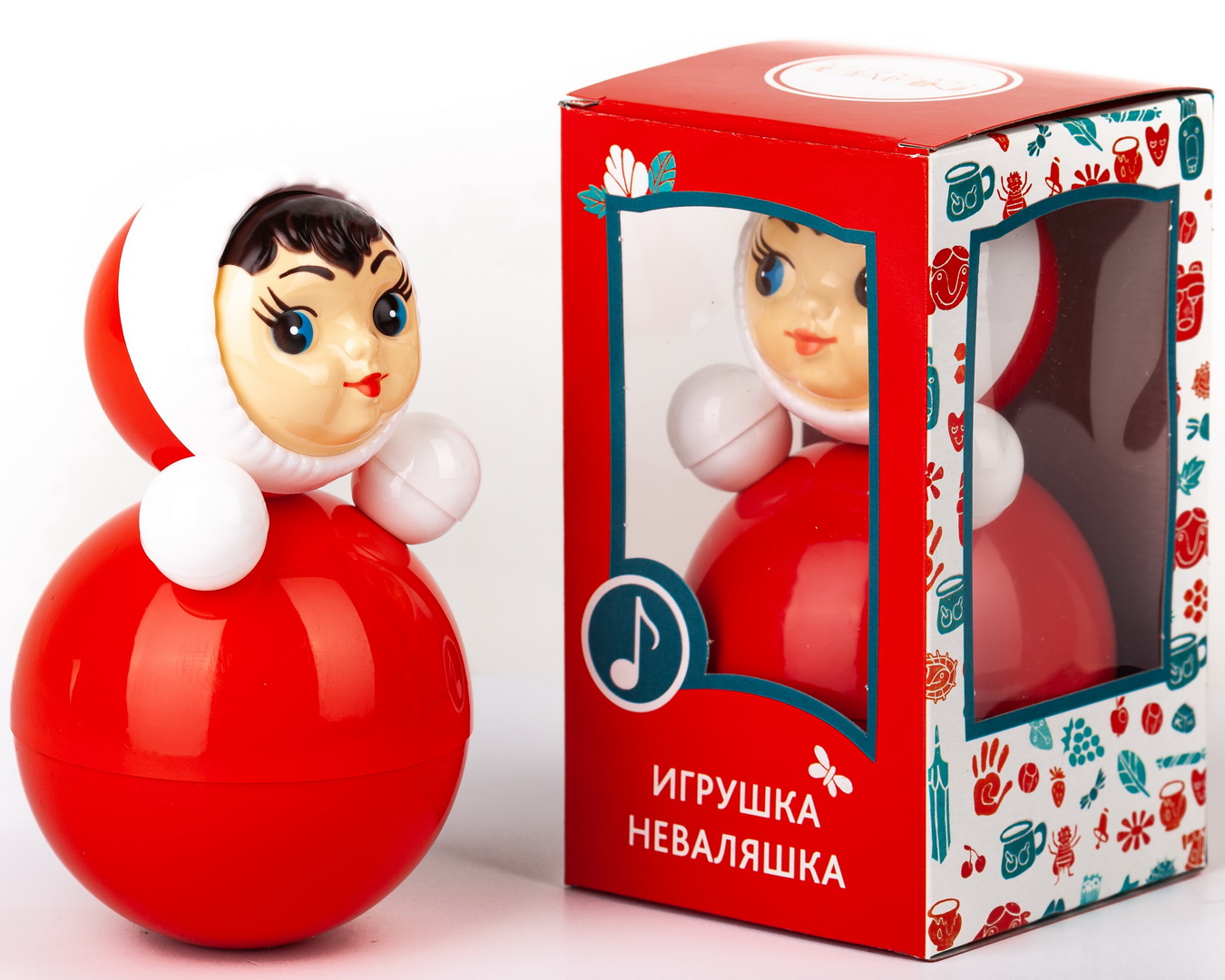 Фото Котовская неваляшка "Девочка" средняя (15 см)