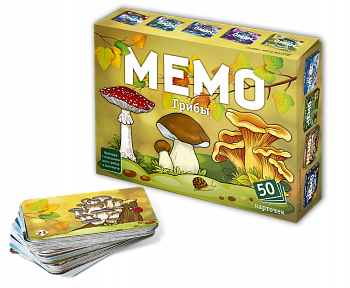 Фото игрушки Настольная игра из серии "Мемо" - "Грибы" 50 карточек