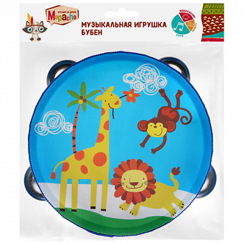 Фото Детская игрушка Бубен с металлическими колокольчиками